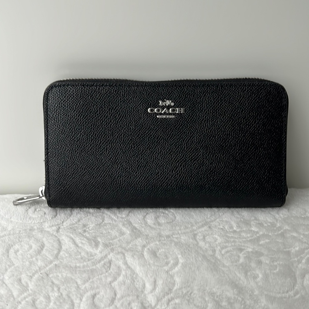 Coach black and silver wallet